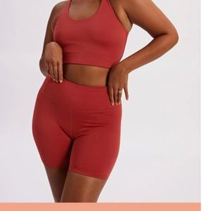 Girlfriend Collective Float Bike Shorts in Lava